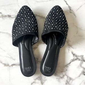 Studded Black Mules